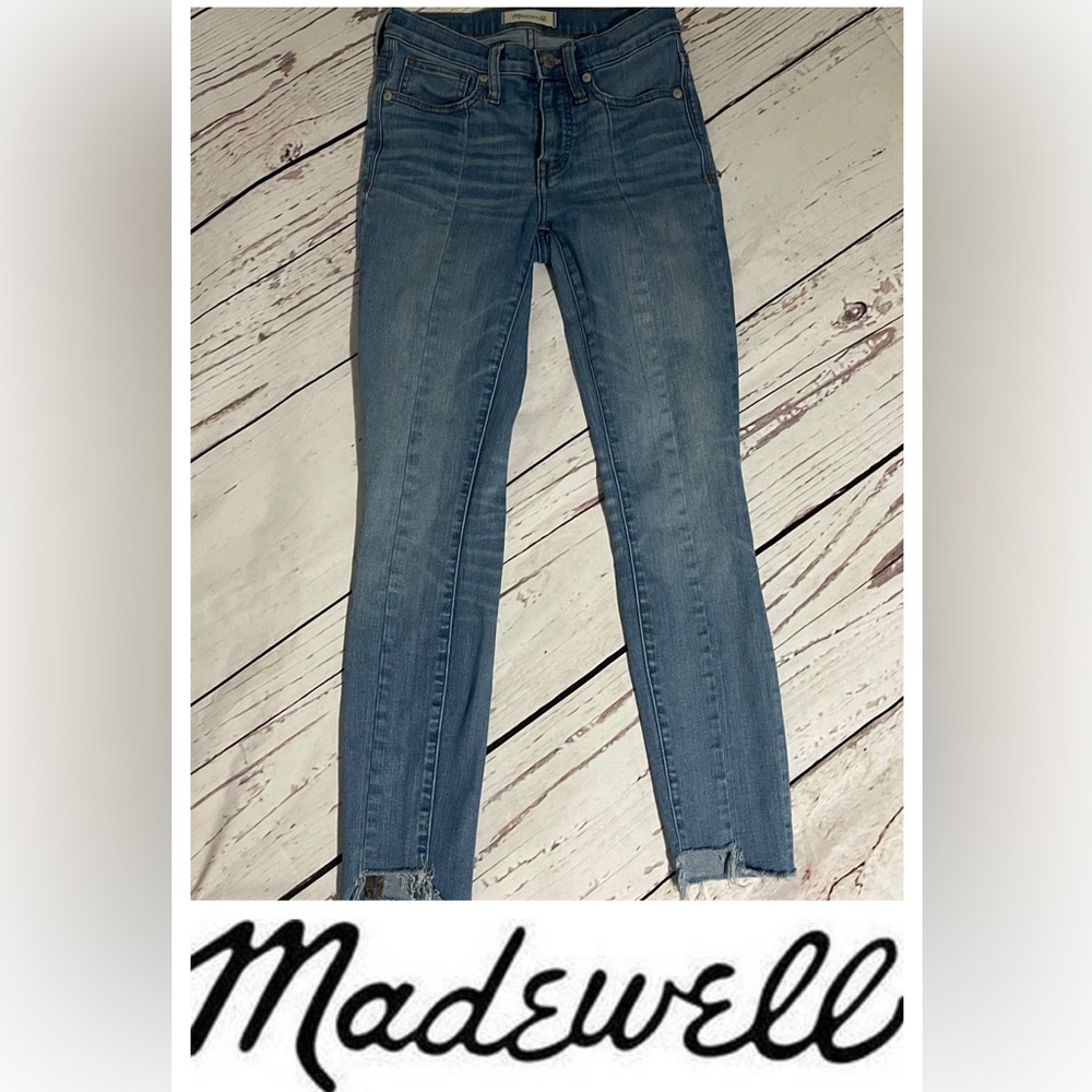 MADEWELL pin tuck size 23 skinny high rise